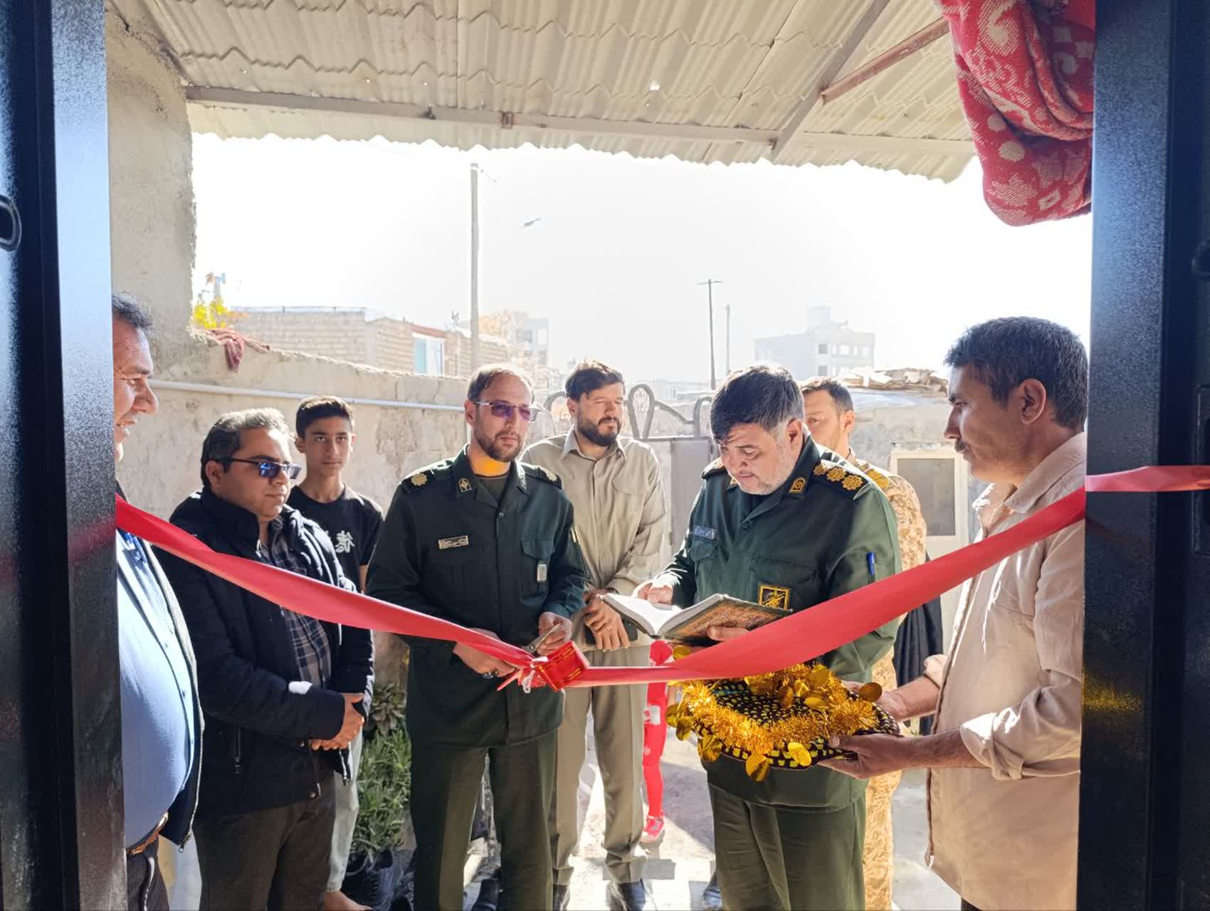 بهره‌برداری از منزل نیازمند در شیروان به مناسبت هفته بسیج