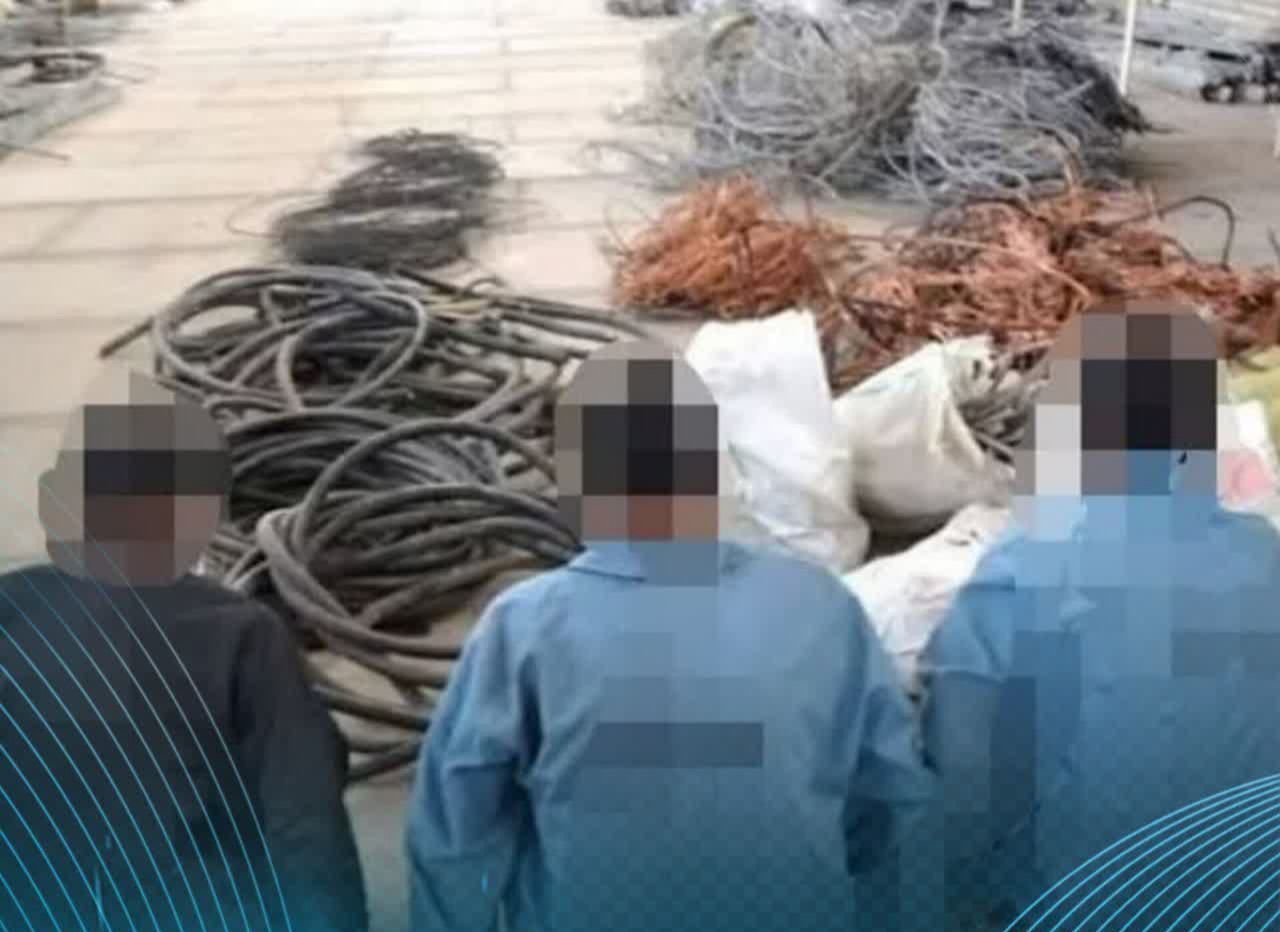 سارقان سیم و کابل در بخش سرحد زمین‌گیر شدند